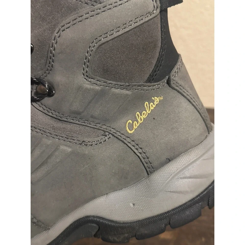 Cabelas Dry-Plus Hiking Boots Mens 10 D Grey Suede Waterproof 83-0952 Rucking